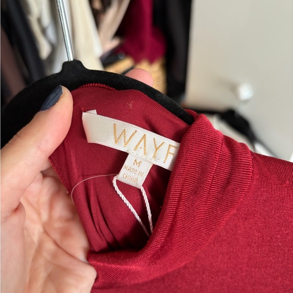 Wayf Rich Red Long Sleeve Dress - Picture 3 of 3